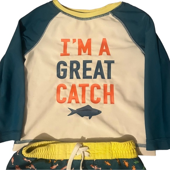 OLD NAVY Boys Rash Guard and Swim Set - Picture 2 of 11